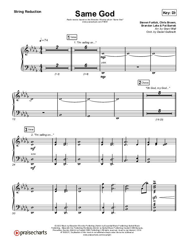 Same God (Radio) String Reduction (Elevation Worship)
