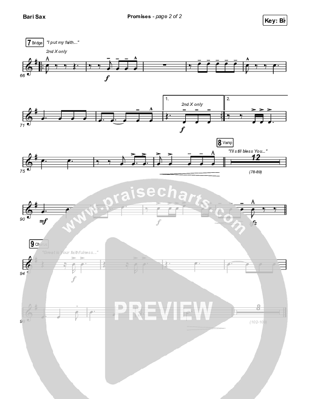 Promises (Radio) Bari Sax (Maverick City Music / Joe L. Barnes / Naomi Raine)