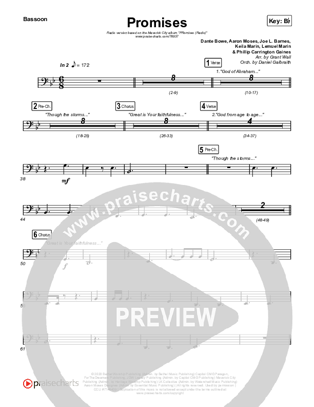 Promises (Radio) Bassoon (Maverick City Music / Joe L. Barnes / Naomi Raine)