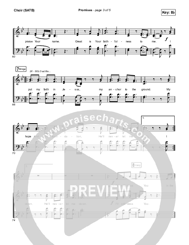 Promises (Radio) Choir Sheet (SATB) (Maverick City Music / Joe L. Barnes / Naomi Raine)
