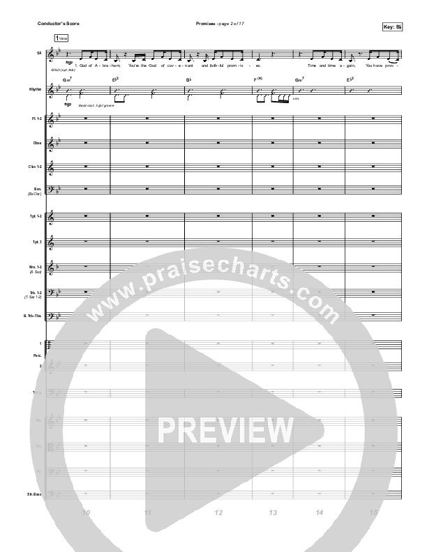 Promises (Radio) Conductor's Score (Maverick City Music / Joe L. Barnes / Naomi Raine)