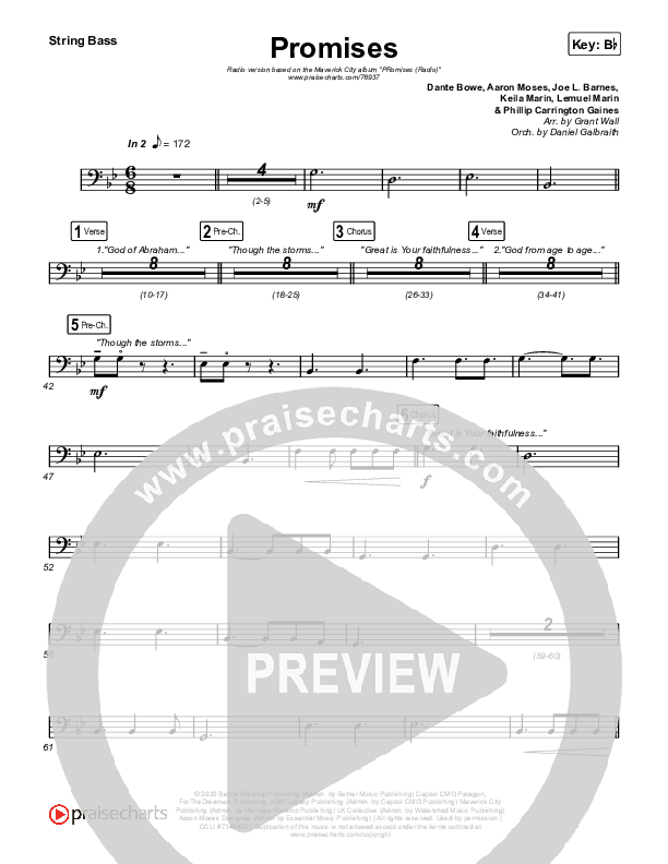 Promises (Radio) Double Bass (Maverick City Music / Joe L. Barnes / Naomi Raine)