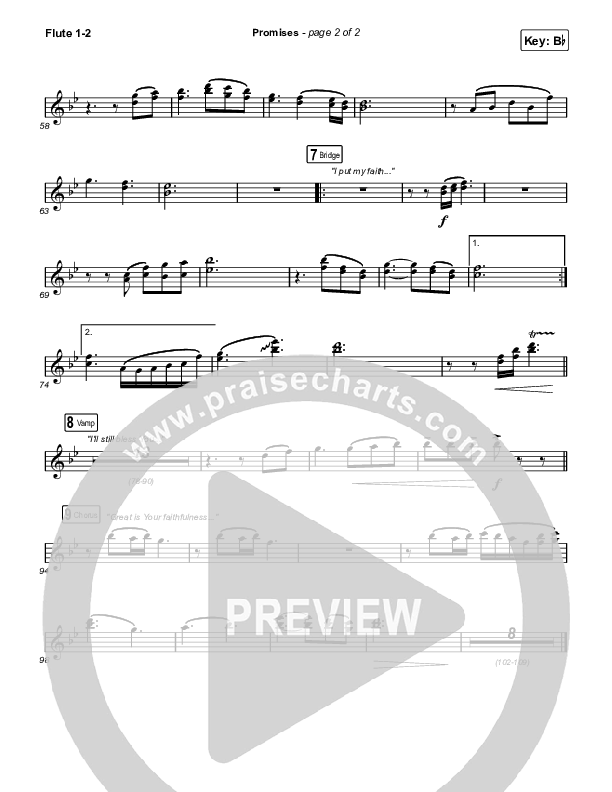 Promises (Radio) Flute 1/2 (Maverick City Music / Joe L. Barnes / Naomi Raine)