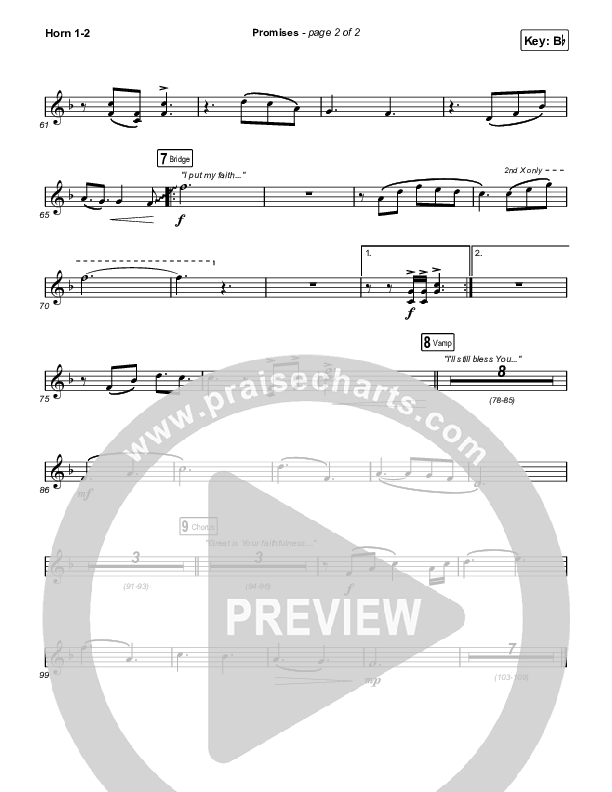 Promises (Radio) French Horn 1/2 (Maverick City Music / Joe L. Barnes / Naomi Raine)