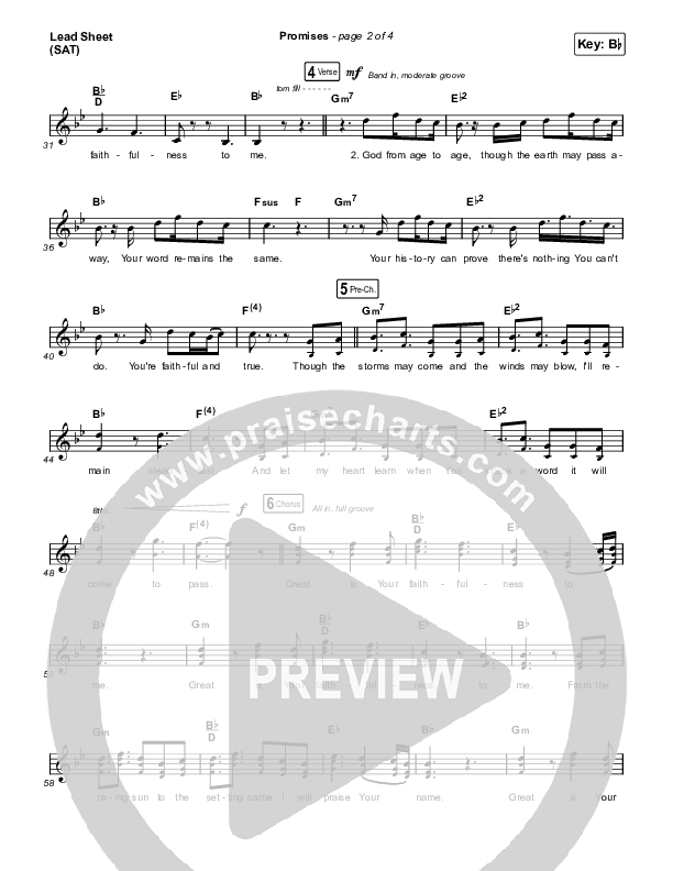 Promises (Radio) Lead Sheet (SAT) (Maverick City Music / Joe L. Barnes / Naomi Raine)