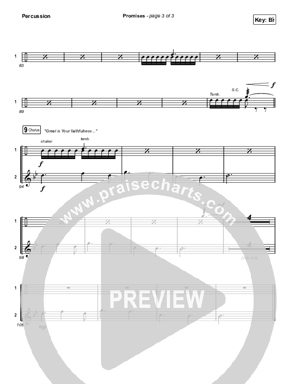 Promises (Radio) Percussion (Maverick City Music / Joe L. Barnes / Naomi Raine)