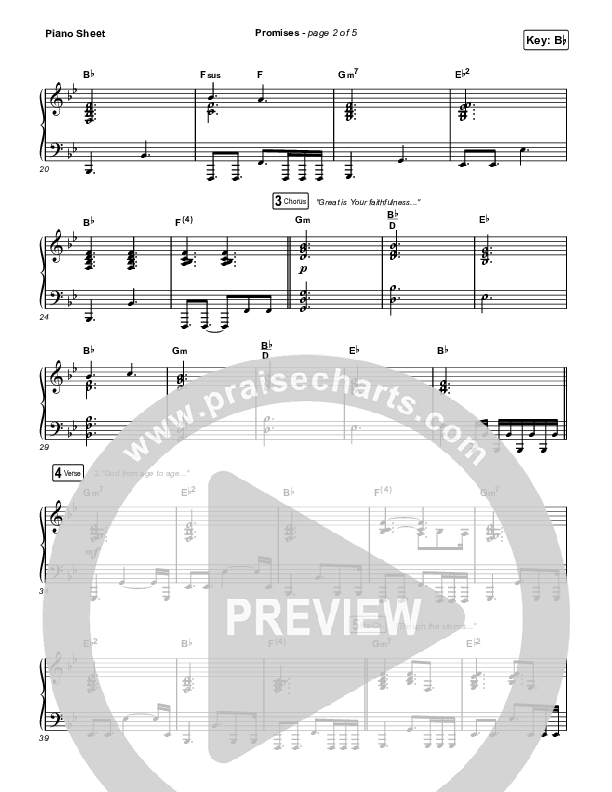 Promises (Radio) Piano Sheet (Maverick City Music / Joe L. Barnes / Naomi Raine)