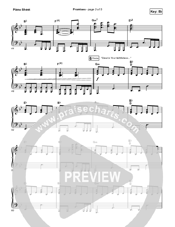 Promises (Radio) Piano Sheet (Maverick City Music / Joe L. Barnes / Naomi Raine)