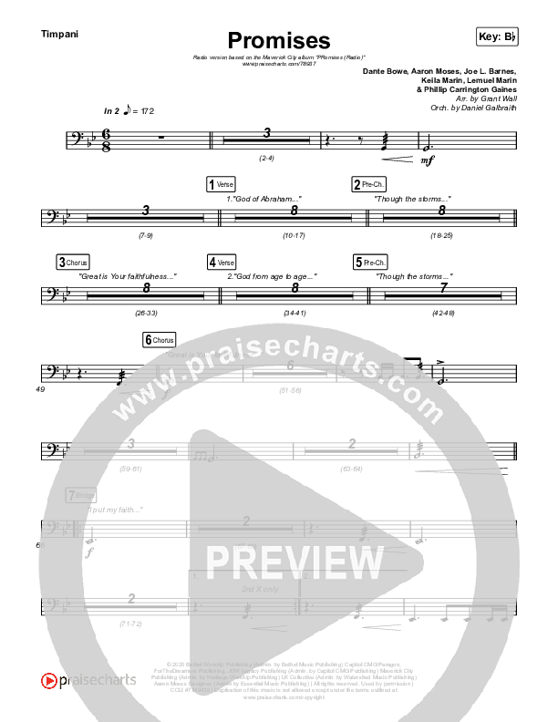 Promises (Radio) Timpani (Maverick City Music / Joe L. Barnes / Naomi Raine)