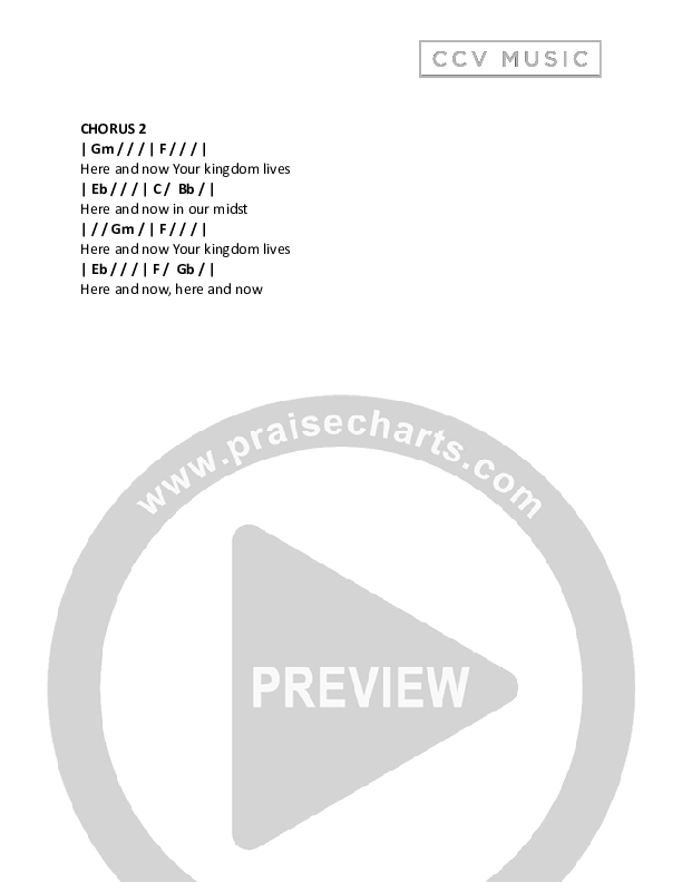Here & Now (Live) Chord Chart (CCV Music)
