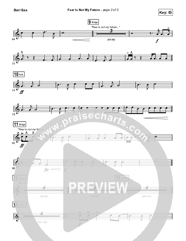 Fear Is Not My Future Bari Sax (Maverick City Music / Kirk Franklin / Brandon Lake / Chandler Moore)