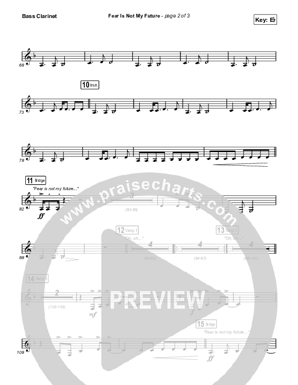 Fear Is Not My Future Bass Clarinet (Maverick City Music / Kirk Franklin / Brandon Lake / Chandler Moore)
