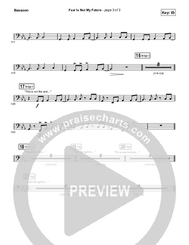 Fear Is Not My Future Bassoon (Maverick City Music / Kirk Franklin / Brandon Lake / Chandler Moore)