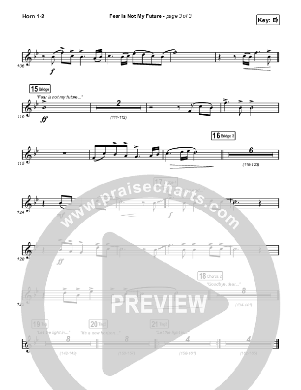 Fear Is Not My Future French Horn 1/2 (Maverick City Music / Kirk Franklin / Brandon Lake / Chandler Moore)