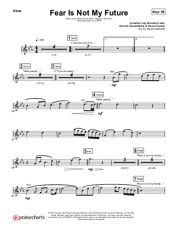 Fear Is Not My Future Oboe (Maverick City Music / Kirk Franklin / Brandon Lake / Chandler Moore)