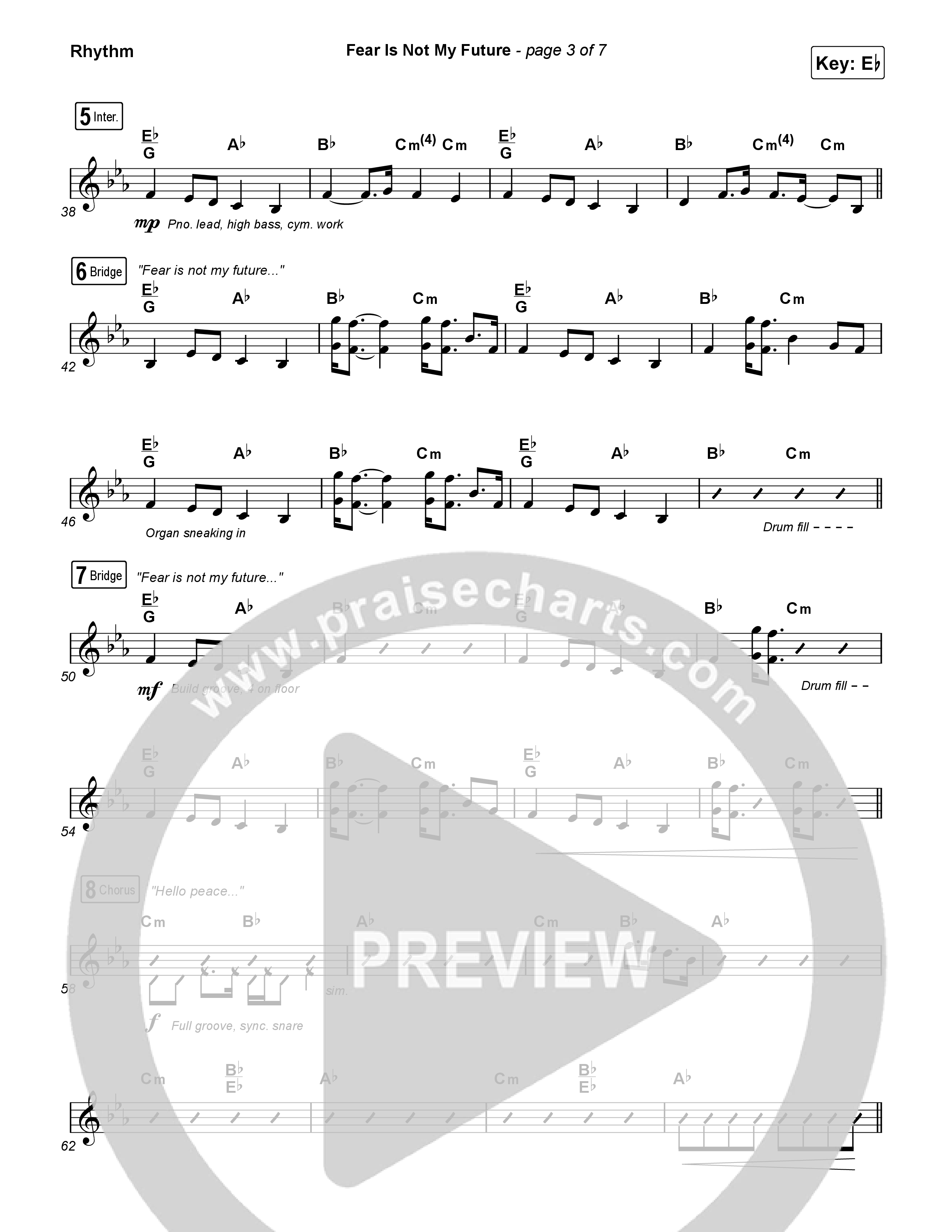 Fear Is Not My Future Rhythm Chart (Maverick City Music / Kirk Franklin / Brandon Lake / Chandler Moore)