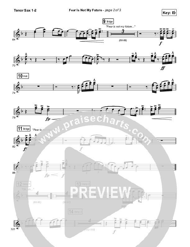 Fear Is Not My Future Tenor Sax 1/2 (Maverick City Music / Kirk Franklin / Brandon Lake / Chandler Moore)