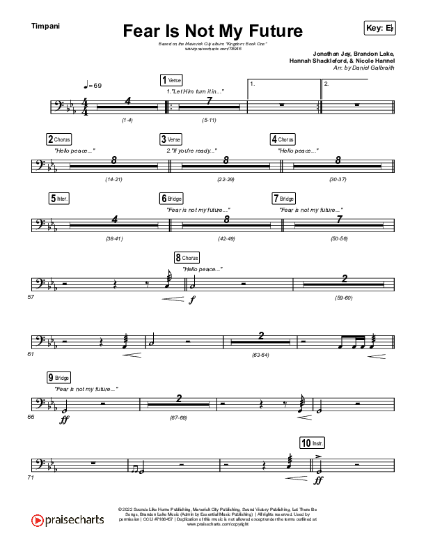 Fear Is Not My Future Timpani (Maverick City Music / Kirk Franklin / Brandon Lake / Chandler Moore)