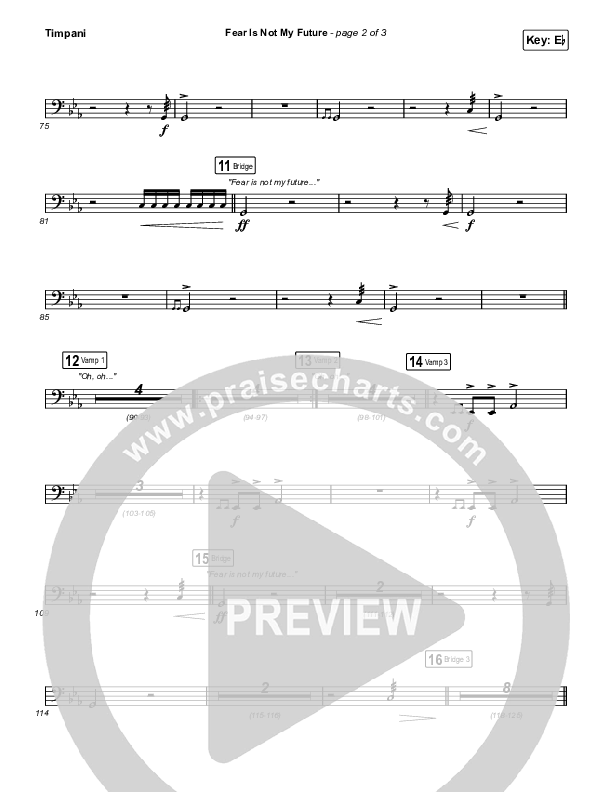 Fear Is Not My Future Timpani (Maverick City Music / Kirk Franklin / Brandon Lake / Chandler Moore)