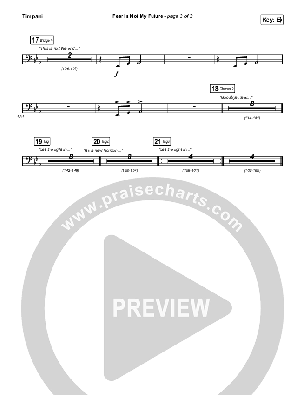Fear Is Not My Future Timpani (Maverick City Music / Kirk Franklin / Brandon Lake / Chandler Moore)