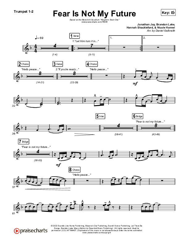 Fear Is Not My Future Trumpet 1,2 (Maverick City Music / Kirk Franklin / Brandon Lake / Chandler Moore)