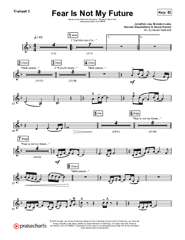 Fear Is Not My Future Trumpet 3 (Maverick City Music / Kirk Franklin / Brandon Lake / Chandler Moore)