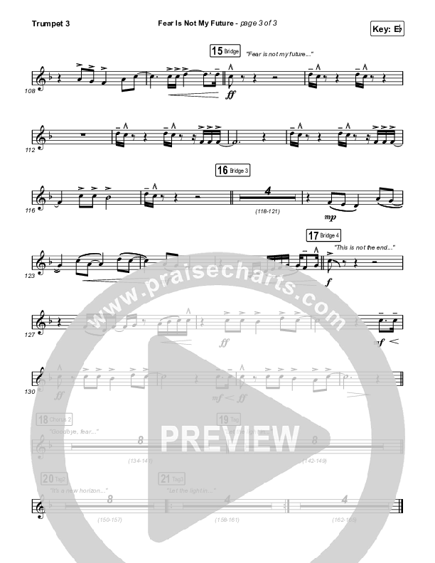 Fear Is Not My Future Trumpet 3 (Maverick City Music / Kirk Franklin / Brandon Lake / Chandler Moore)