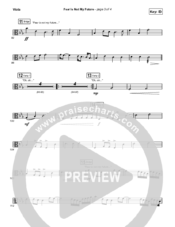 Fear Is Not My Future Viola (Maverick City Music / Kirk Franklin / Brandon Lake / Chandler Moore)