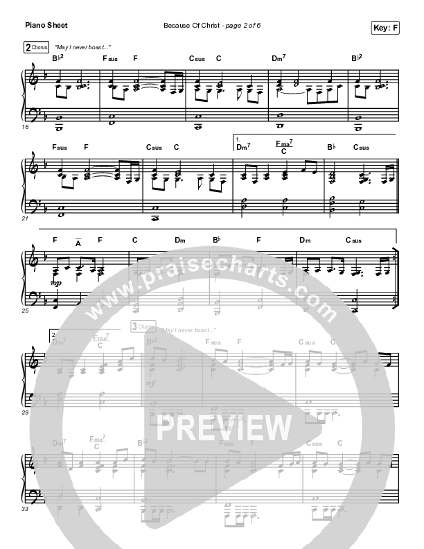 Because Of Christ (Sing It Now SATB) Piano Sheet (The Belonging Co / Arr. Luke Gambill)