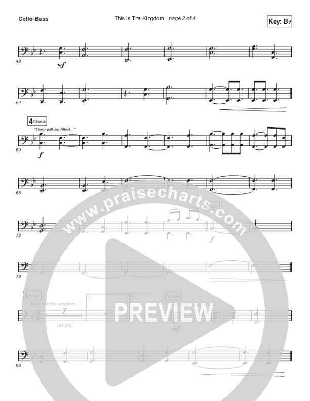 This Is The Kingdom (Choral Anthem SATB) Cello/Bass (Elevation Worship / Pat Barrett / Arr. Mason Brown)