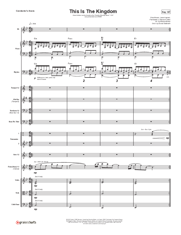 This Is The Kingdom (Choral Anthem SATB) Conductor's Score (Elevation Worship / Pat Barrett / Arr. Mason Brown)