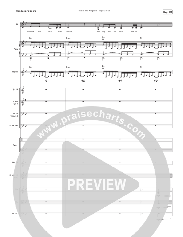 This Is The Kingdom (Choral Anthem SATB) Conductor's Score (Elevation Worship / Pat Barrett / Arr. Mason Brown)