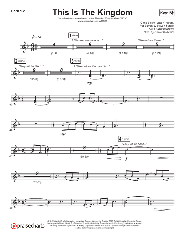 This Is The Kingdom (Choral Anthem SATB) Brass Pack (Elevation Worship / Pat Barrett / Arr. Mason Brown)