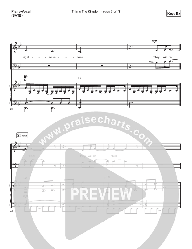 This Is The Kingdom (Choral Anthem SATB) Piano/Vocal (SATB) (Elevation Worship / Pat Barrett / Arr. Mason Brown)