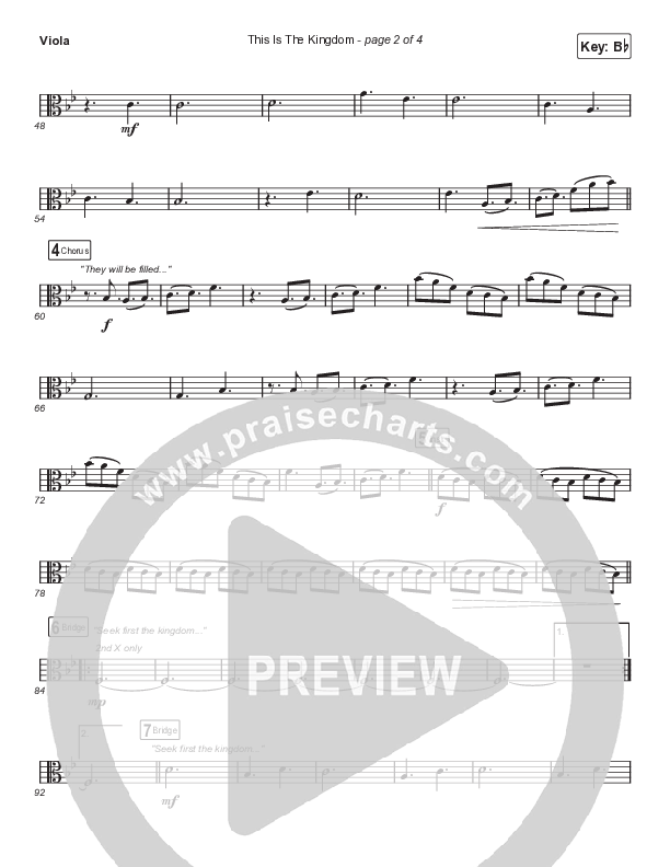 This Is The Kingdom (Choral Anthem SATB) Viola (Elevation Worship / Pat Barrett / Arr. Mason Brown)