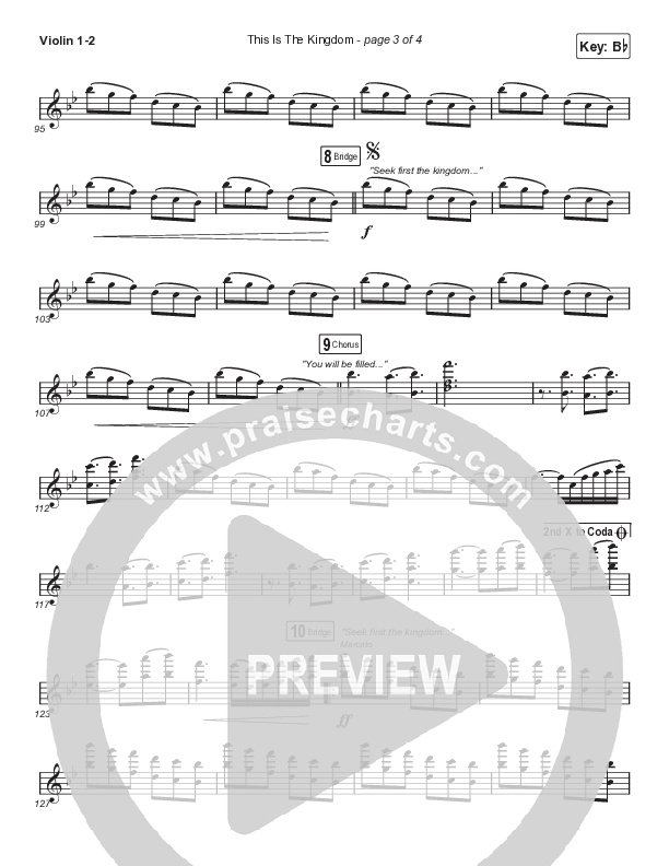 This Is The Kingdom (Choral Anthem SATB) String Pack (Elevation Worship / Pat Barrett / Arr. Mason Brown)