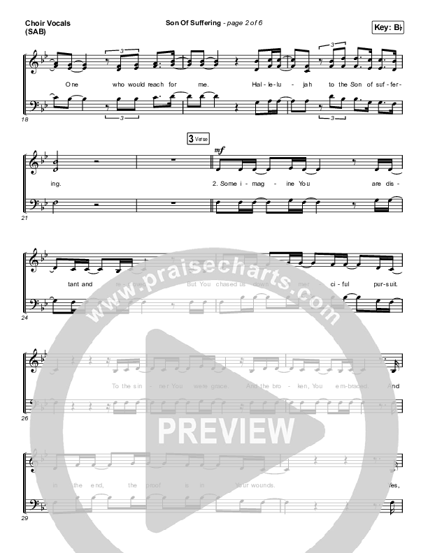 Son Of Suffering (Worship Choir SAB) Choir Sheet (SAB) (Bethel Music / David Funk / Matt Redman / Arr. Luke Gambill)