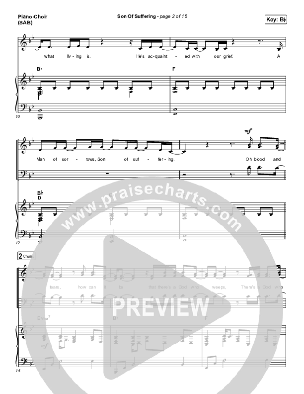 Son Of Suffering (Worship Choir SAB) Piano/Choir (SAB) (Bethel Music / David Funk / Matt Redman / Arr. Luke Gambill)