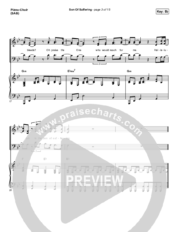 Son Of Suffering (Worship Choir SAB) Piano/Choir (SAB) (Bethel Music / David Funk / Matt Redman / Arr. Luke Gambill)