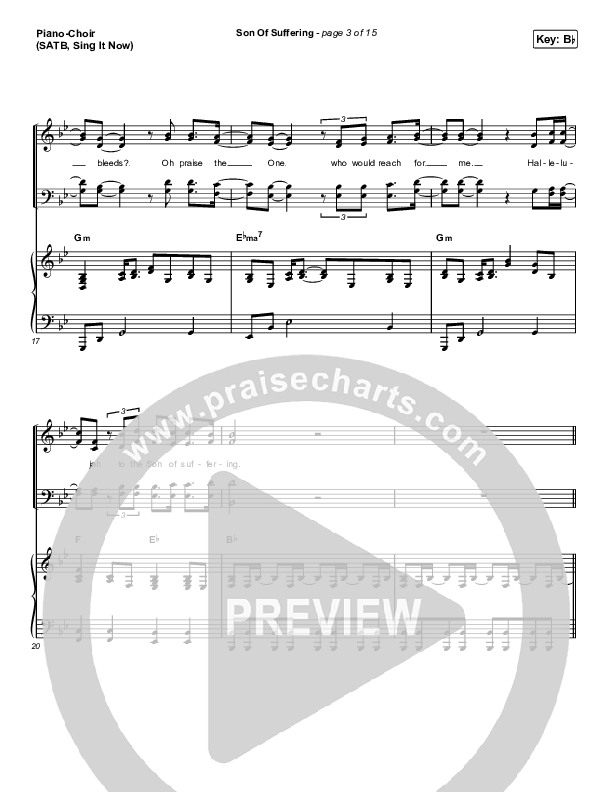 Son Of Suffering (Sing It Now SATB) Piano/Choir (SATB) (Bethel Music / David Funk / Matt Redman / Arr. Luke Gambill)