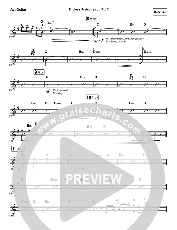 Endless Praise (Sing It Now) Acoustic Guitar (Charity Gayle / Arr. Luke Gambill)