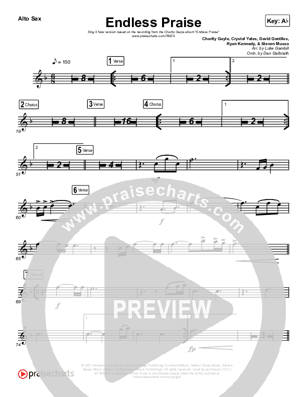 Endless Praise (Sing It Now SATB) Sax Pack (Charity Gayle / Arr. Luke Gambill)