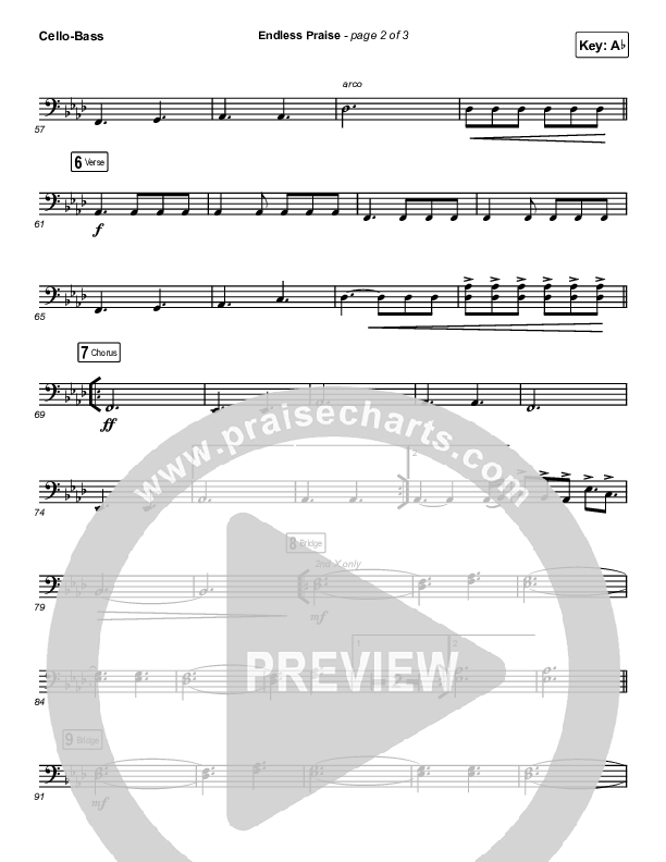 Endless Praise (Sing It Now SATB) Cello/Bass (Charity Gayle / Arr. Luke Gambill)