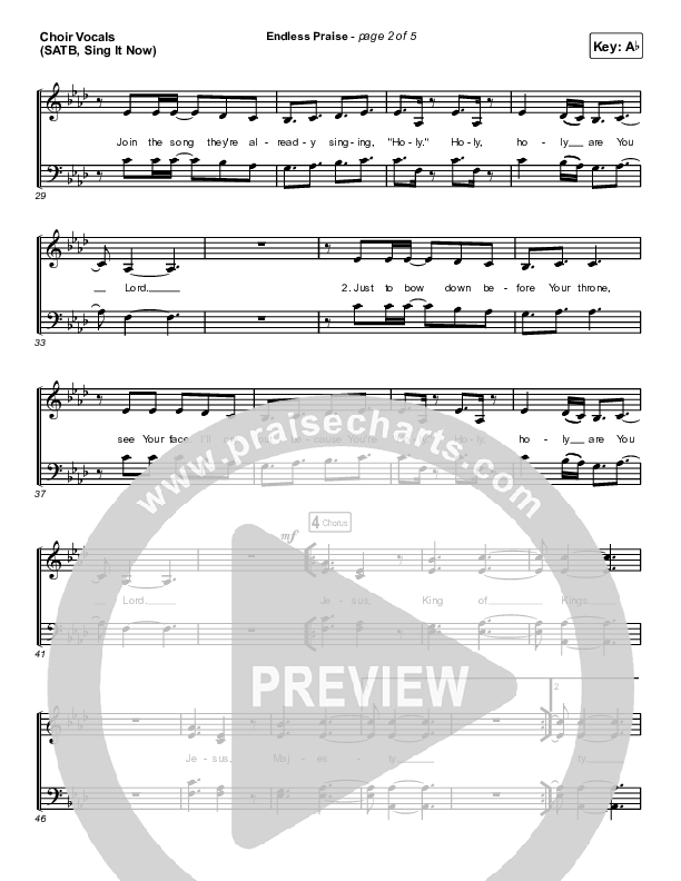 Endless Praise (Sing It Now SATB) Choir Sheet (SATB) (Charity Gayle / Arr. Luke Gambill)