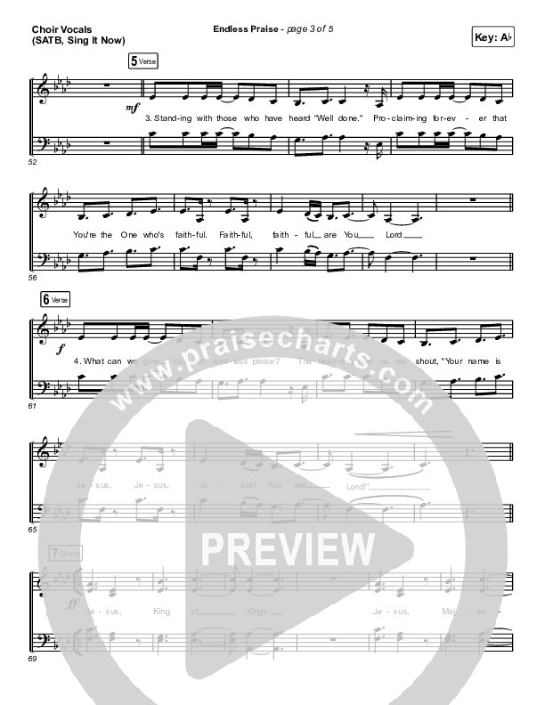 Endless Praise (Sing It Now SATB) Choir Sheet (SATB) (Charity Gayle / Arr. Luke Gambill)