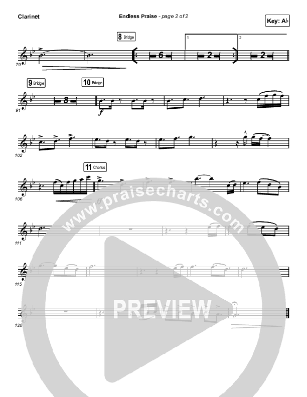 Endless Praise (Sing It Now) Clarinet (Charity Gayle / Arr. Luke Gambill)