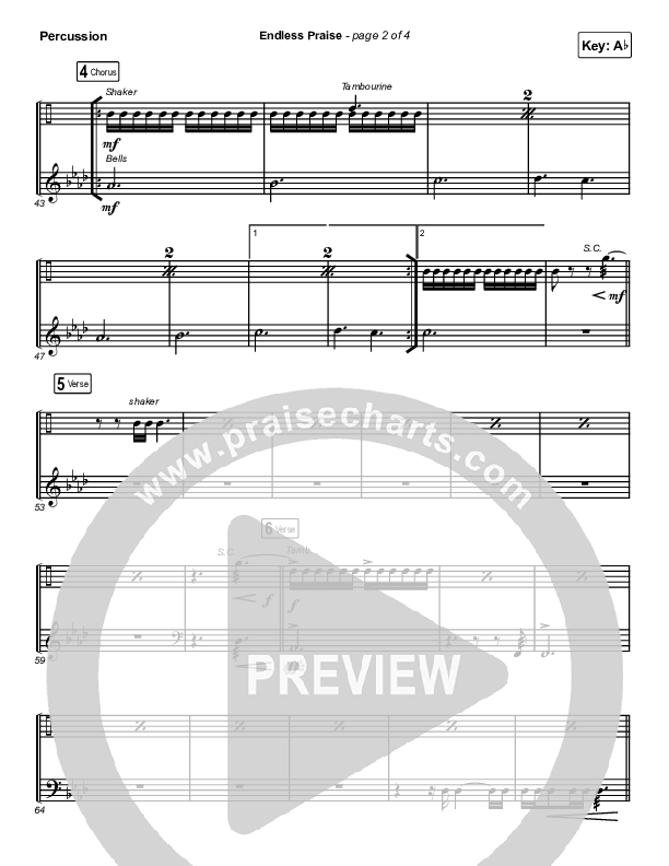 Endless Praise (Sing It Now SATB) Percussion (Charity Gayle / Arr. Luke Gambill)