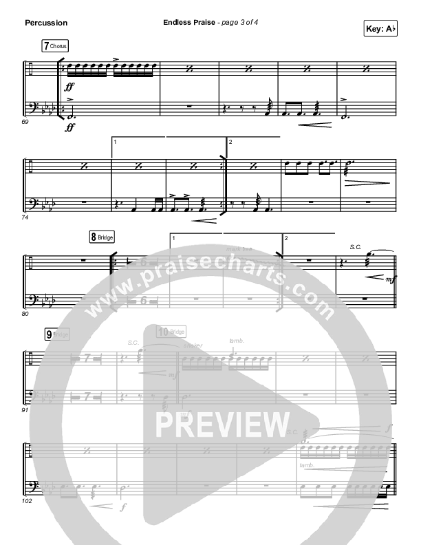 Endless Praise (Sing It Now) Percussion (Charity Gayle / Arr. Luke Gambill)