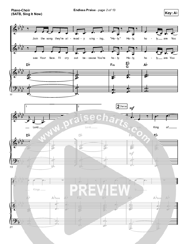 Endless Praise (Sing It Now SATB) Piano/Choir (SATB) (Charity Gayle / Arr. Luke Gambill)