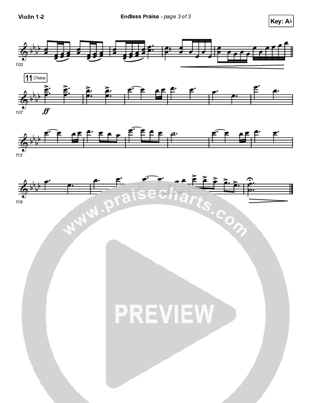 Endless Praise (Sing It Now SATB) Violin 1/2 (Charity Gayle / Arr. Luke Gambill)